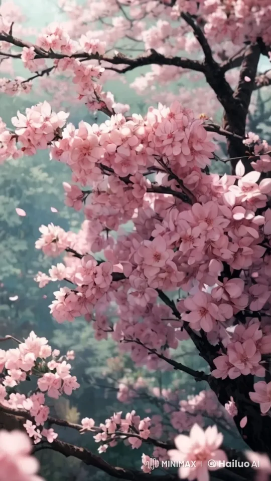 4K Cinematic Sakura Petals in Peaceful Spring Atmosphere – AI Generated Video | Hailuo AI
