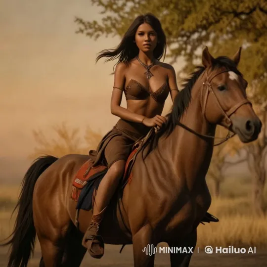 Proud Warrior Gallops Through Golden Landscape – AI Generated Video | Hailuo AI