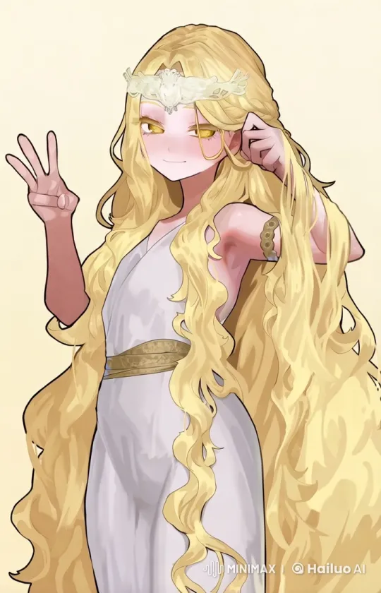 Anime Girl in Playful Pose with Natural Movements – AI Generated Video | Hailuo AI