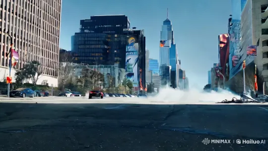 Hyper-Speed Super Car Chase Through Chaotic City – AI Generated Video | Hailuo AI