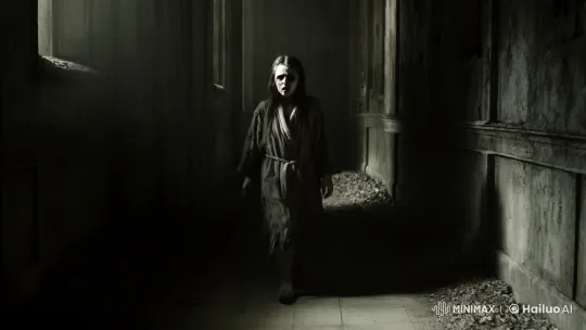 Creepy Encounter: Terrifying Young Woman Advances Slowly – AI Generated Video | Hailuo AI