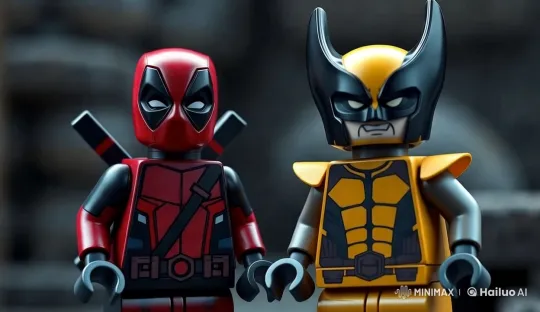 LEGO Figures Showcase in Dynamic Industrial Setting – AI Generated Video | Hailuo AI