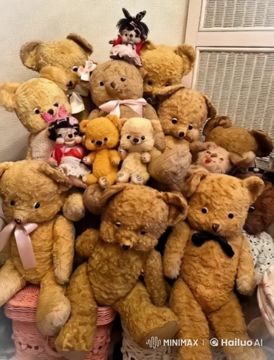 Clapping Stuffed Animals Display in Joyful Arrangement – AI Generated Video | Hailuo AI