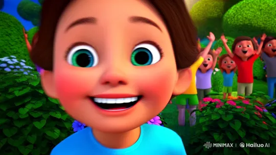 Children Plant Kindness with Jesus' Help in Animated Garden – AI Generated Video | Hailuo AI
