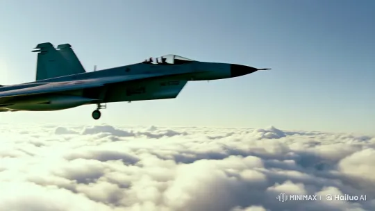 Pilot's Dramatic Ejection and Unexpected Landing – AI Generated Video | Hailuo AI