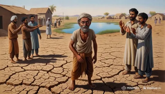 Farmer Ramesh's Struggle Amidst Drought and Hope at Golden Pond – AI Generated Video | Hailuo AI