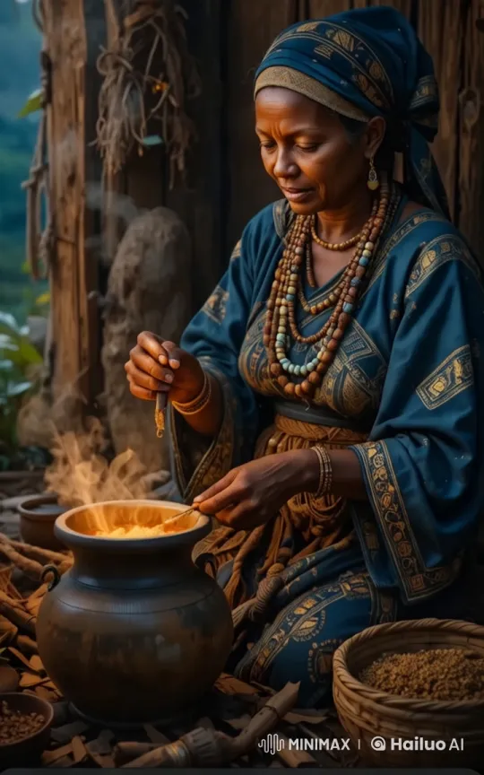 Mama Efe Heals with Ancient Remedies in a Quiet Village – AI Generated Video | Hailuo AI