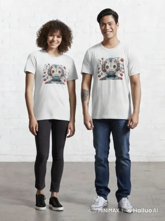 Animated T-Shirts Transform in Futuristic Cityscape – AI Generated Video | Hailuo AI