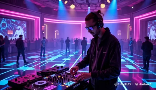 Neon Club: DJ's Live Performance Captured – AI Generated Video | Hailuo AI