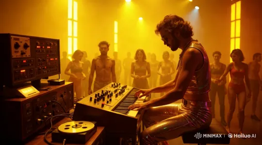 Neon-Lit Club: DJ's Performance Captured in Motion – AI Generated Video | Hailuo AI