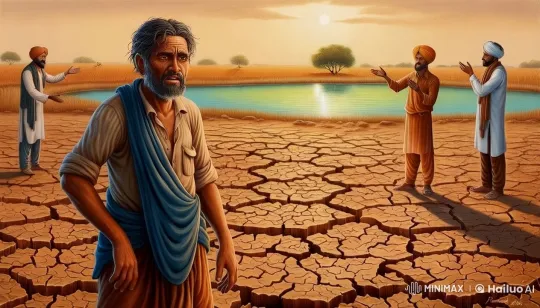 Distressed Farmer Seeks Divine Help Amidst Drought – AI Generated Video | Hailuo AI