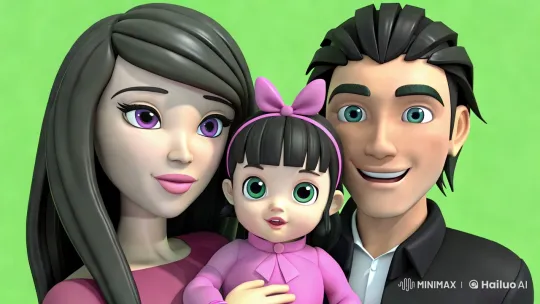 Family Embraces in Joyful Love Scene – AI Generated Video | Hailuo AI