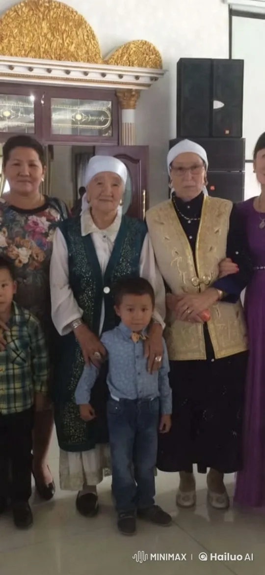 Family with Elders in Ornate Indoor Setting – AI Generated Video | Hailuo AI