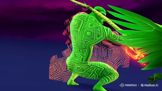 Indigenous Warrior's Animated Journey in Speed-Art – AI Generated Video | Hailuo AI