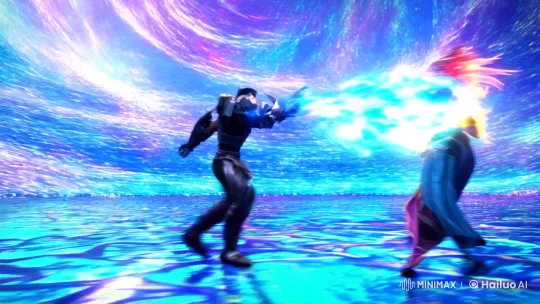 AnimaHexa: Epic Battle in an Ethereal Arena – AI Generated Video | Hailuo AI