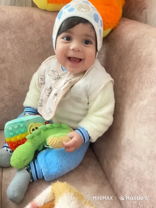 Baby Dancing in Cozy Room with Soft Toys – AI Generated Video | Hailuo AI