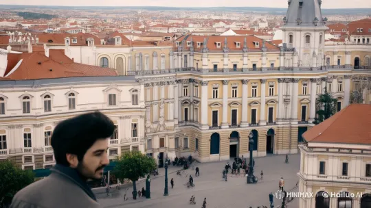 Romantic Cityscape with Graceful Male Protagonist – AI Generated Video | Hailuo AI