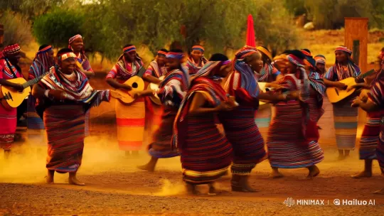 Ethiopian Dance Celebration Captured in Vivid Detail – AI Generated Video | Hailuo AI