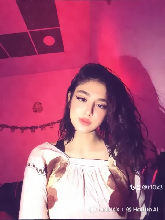 Young Woman Reflects in Soft Pink Light – AI Generated Video | Hailuo AI