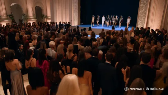 Luxurious Fashion Show with Dramatic Runway and Exclusive Lounge – AI Generated Video | Hailuo AI