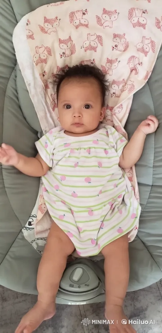 Baby's Gentle Dance in Fox-Adorned Blanket – AI Generated Video | Hailuo AI