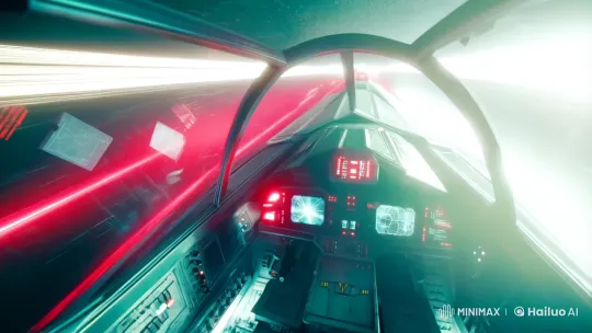 Chaotic First-Person Journey Through Light-Speed Space Travel – AI Generated Video | Hailuo AI