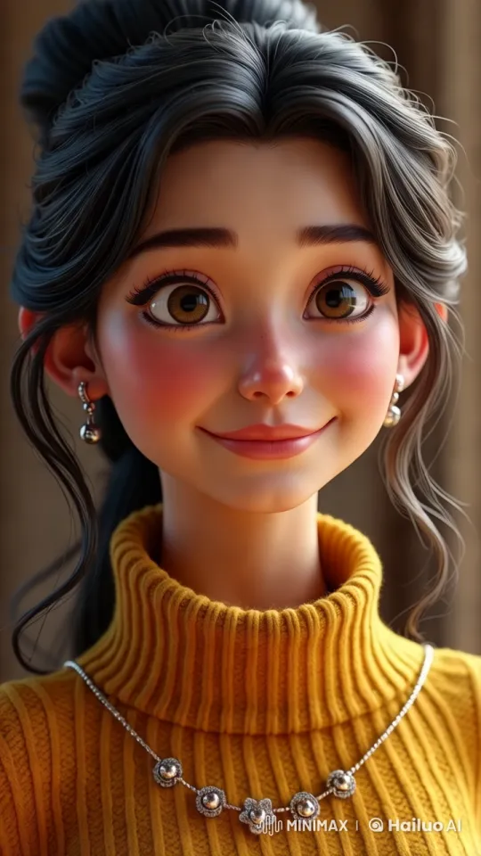 Woman's Graceful Presence Highlighted in Elegant Portrait – AI Generated Video | Hailuo AI