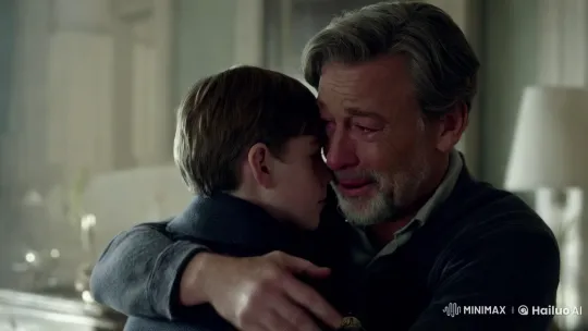 Tender Father-Son Embrace Captured in Intimate Scene – AI Generated Video | Hailuo AI