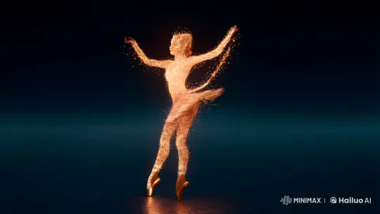 Mystical Dancer's Ethereal Transformation in Void – AI Generated Video | Hailuo AI