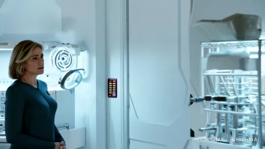 Captain Vanguard Enters Lab, Confronts Dr. Thorne Amidst Tension – AI Generated Video | Hailuo AI