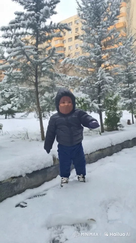 Child Practicing Kungfu in Snowy Landscape – AI Generated Video | Hailuo AI