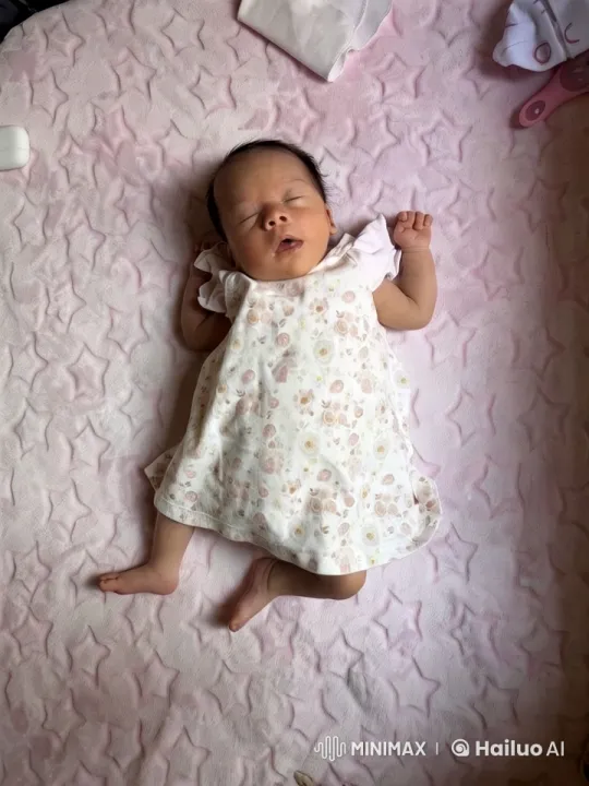 Baby in Starry Blanket with Floral Dress – AI Generated Video | Hailuo AI