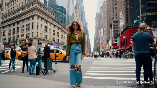 Mia Thompson: Fashion Influencer in NYC's Urban Canvas – AI Generated Video | Hailuo AI
