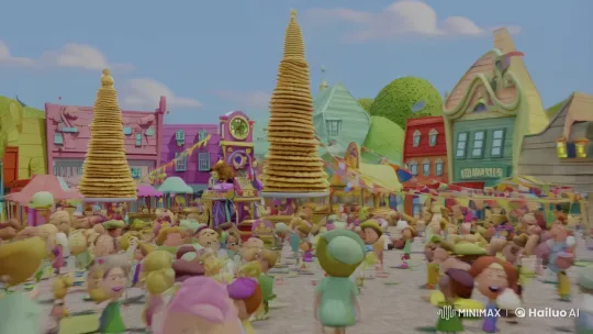 Title: "Festival Frenzy in Bumbleville" – AI Generated Video | Hailuo AI