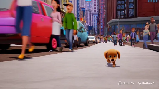 Urban Compassion: A Puppy Finds Love in the City – AI Generated Video | Hailuo AI