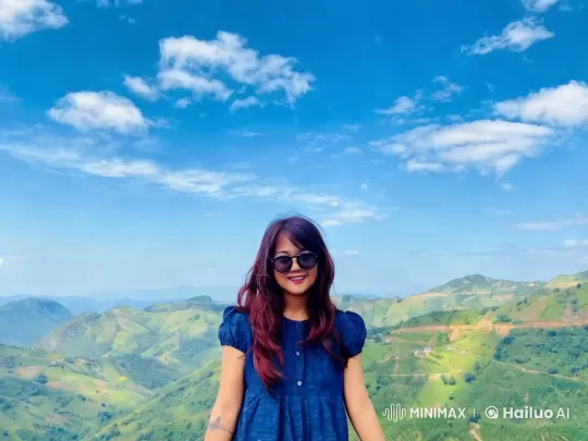 Woman Appears to Take Flight in Serene Landscape – AI Generated Video | Hailuo AI