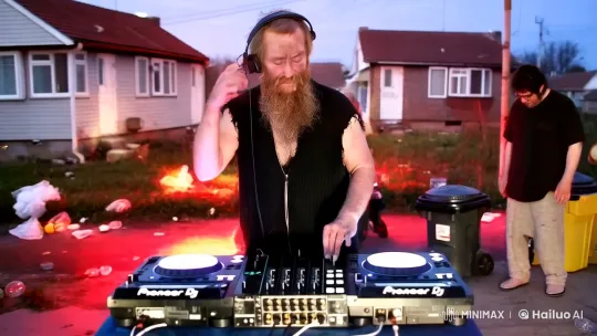 Homeless DJ Sparks Joy Amidst Russian Dereliction – AI Generated Video | Hailuo AI