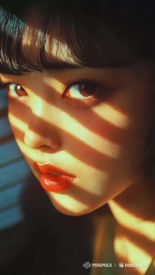 Dramatic Lighting and Expressive Gaze in Cinematic Tracking Shot – AI Generated Video | Hailuo AI
