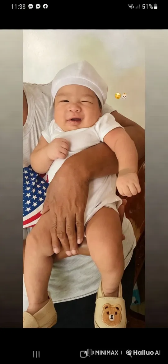 Baby in White Hat and Onesie Creates Heartwarming Moment – AI Generated Video | Hailuo AI