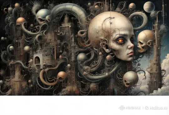 Dreamlike Surreal Landscape with Giant Girl's Head – AI Generated Video | Hailuo AI