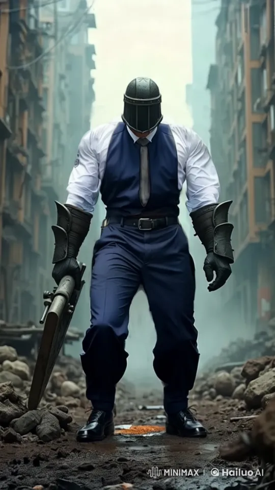 Armored Figure Advances Through Desolate Alley – AI Generated Video | Hailuo AI