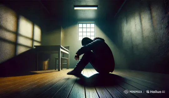 Isolated Figure Contemplates in Dimly Lit Room – AI Generated Video | Hailuo AI