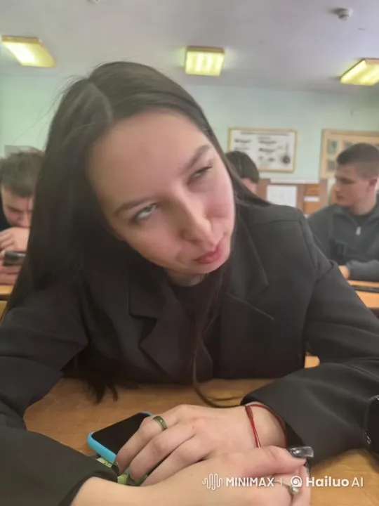 Young Woman Enjoying Banana in Class with Aesthetic Close-ups – AI Generated Video | Hailuo AI