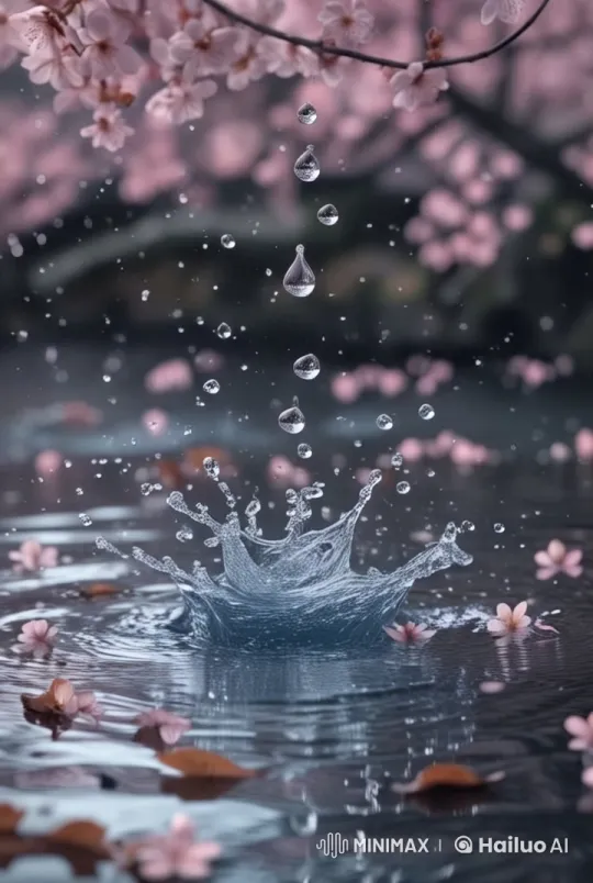 Cherry Blossoms and Raindrops: A Tranquil Live2D Experience – AI Generated Video | Hailuo AI