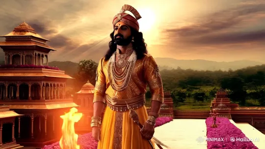 Shivaji Maharaj: Symbol of Hindavi Swarajya in Majestic Scene – AI Generated Video | Hailuo AI