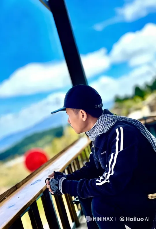 Contemplative Man in Serene Landscape – AI Generated Video | Hailuo AI