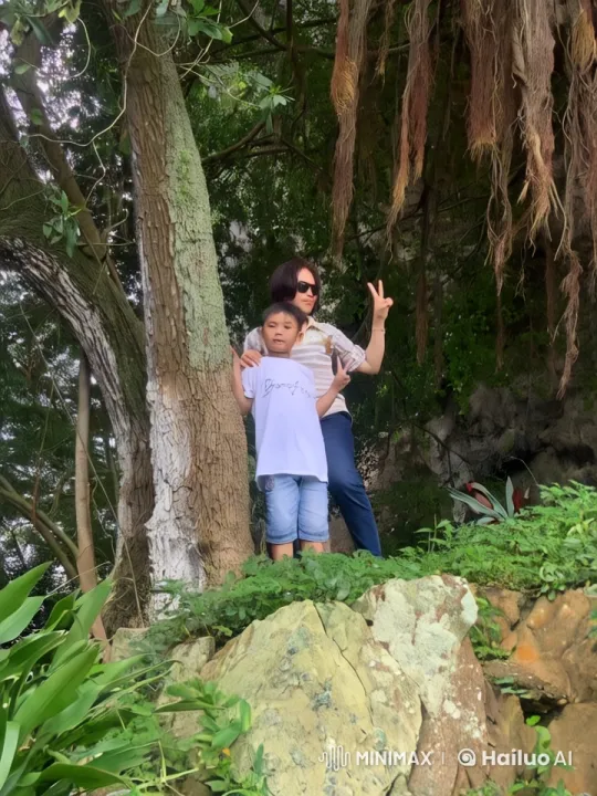 Father-Son Kung Fu Duo in Lush Forest Setting – AI Generated Video | Hailuo AI