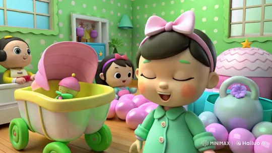 Baby's Joyful Playtime in Colorful Playroom – AI Generated Video | Hailuo AI