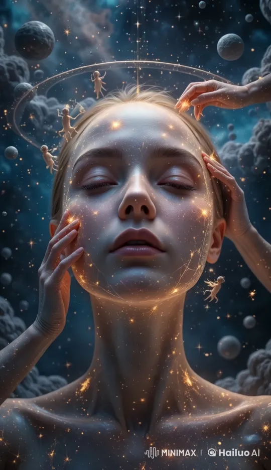 Cosmic Skincare Ritual with Star-Beings – AI Generated Video | Hailuo AI