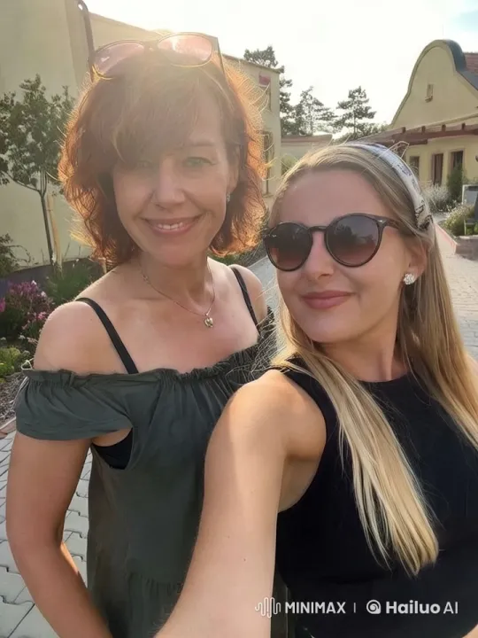Joyful Women Toasting in Golden Sunshine Garden – AI Generated Video | Hailuo AI